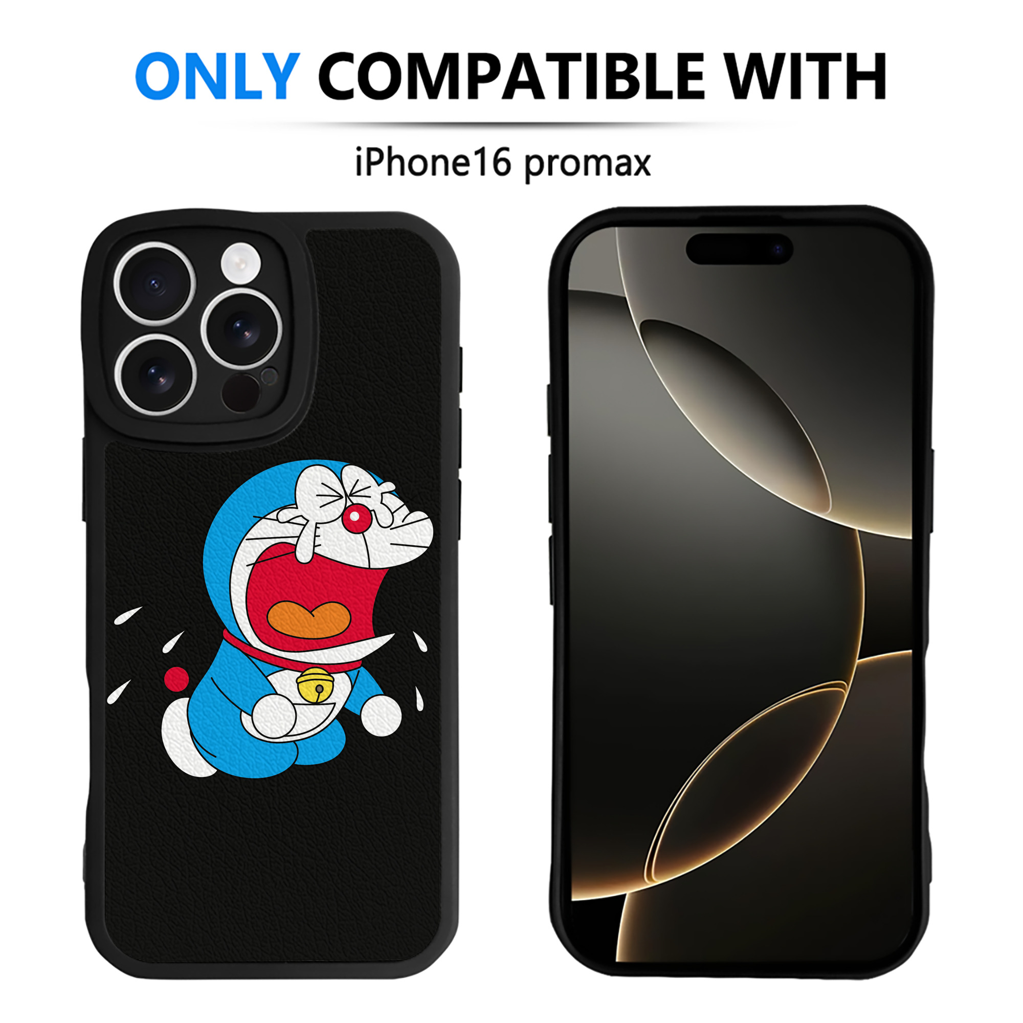 （画像用） ドラえもん Doraemon 【iPhone 16シリーズ対応】シリコンスマホケース（レザー調） 材質：シリコン